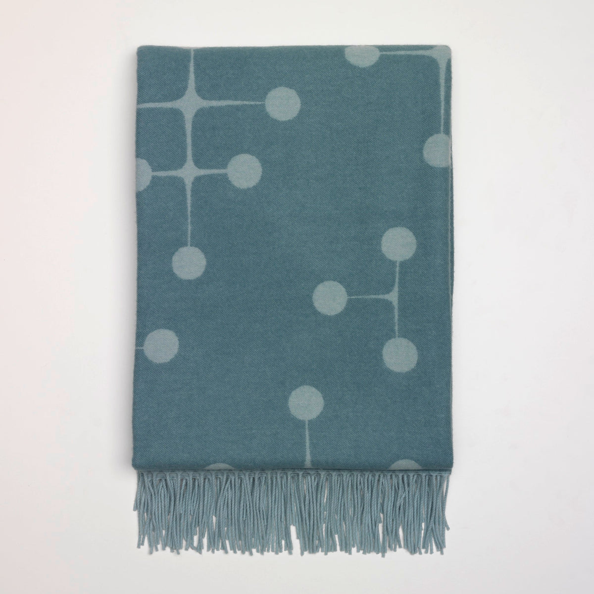 Vitra Eames Wool Blanket Dot Pattern Wolldecke hellblau blau gepunktet