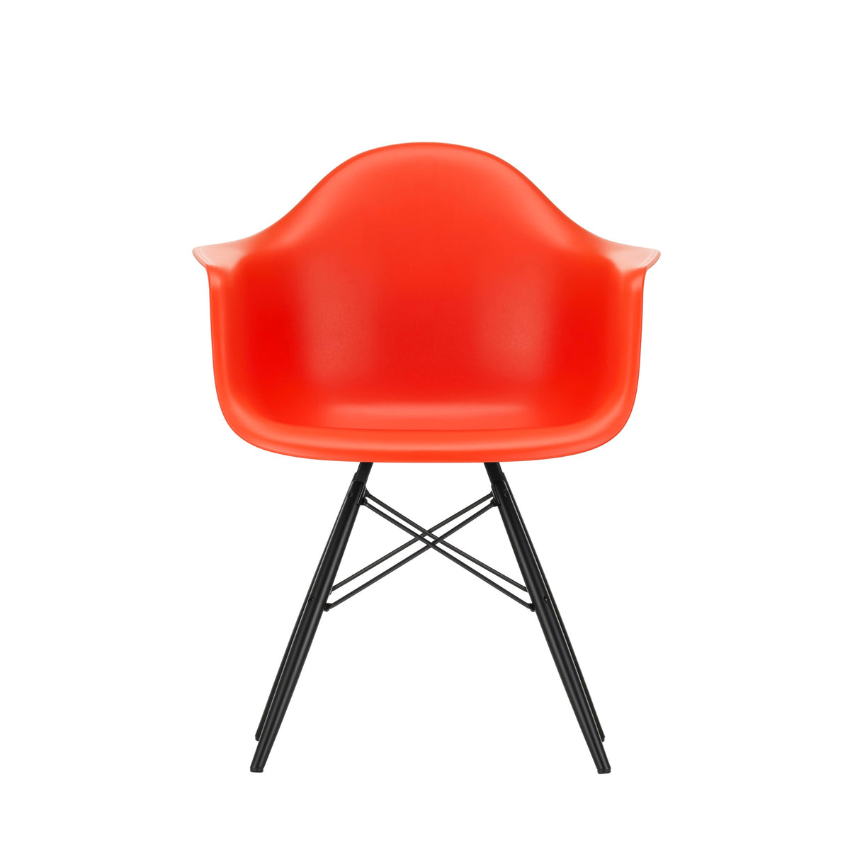 Vitra Eames Plastic Armchair DAW RE Ahorn schwarz Kunststoff recycelt