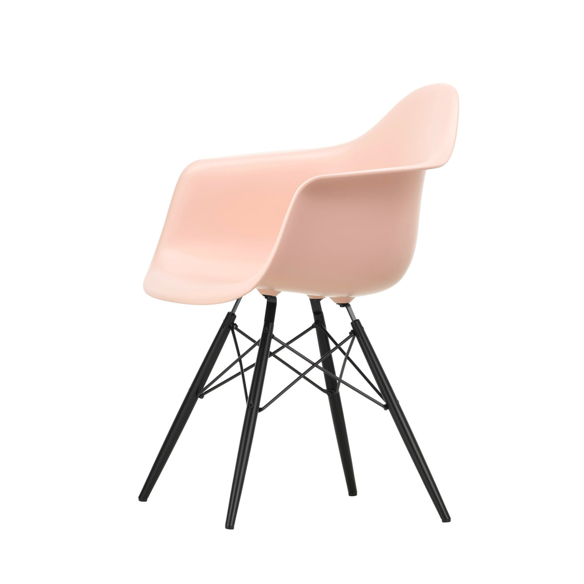 Vitra Eames Plastic Armchair DAW RE Ahorn schwarz Kunststoff recycelt