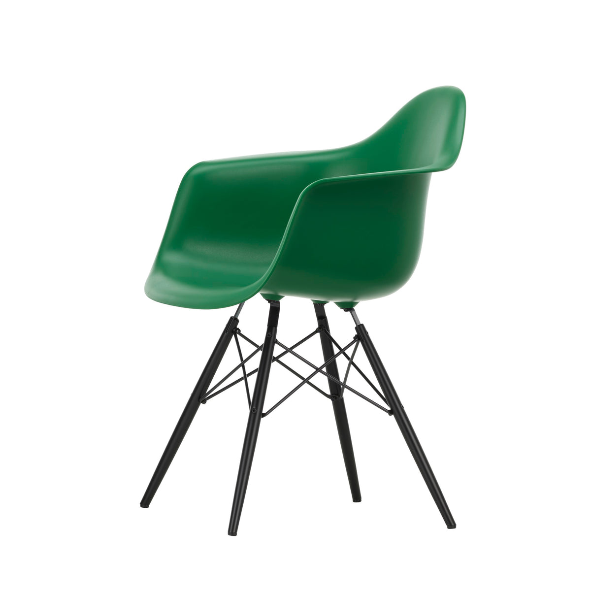 Vitra Eames Plastic Armchair DAW RE Ahorn schwarz Kunststoff recycelt