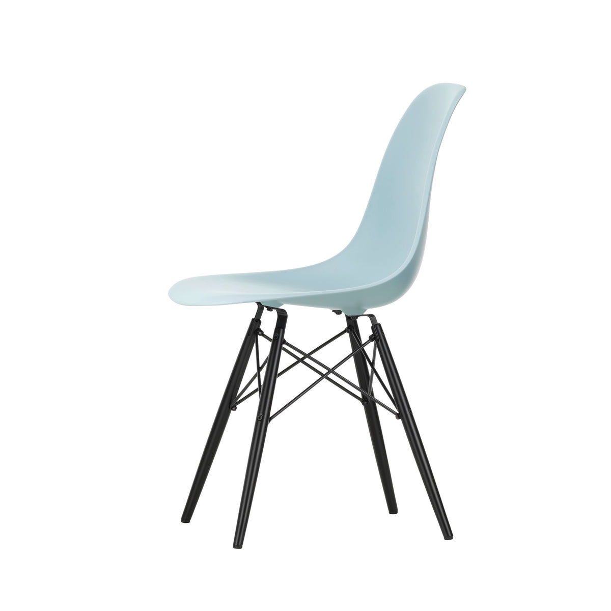 Vitra Eames Plastic Side Chair DSW RE Ahorn schwarz Kunststoff recycelt