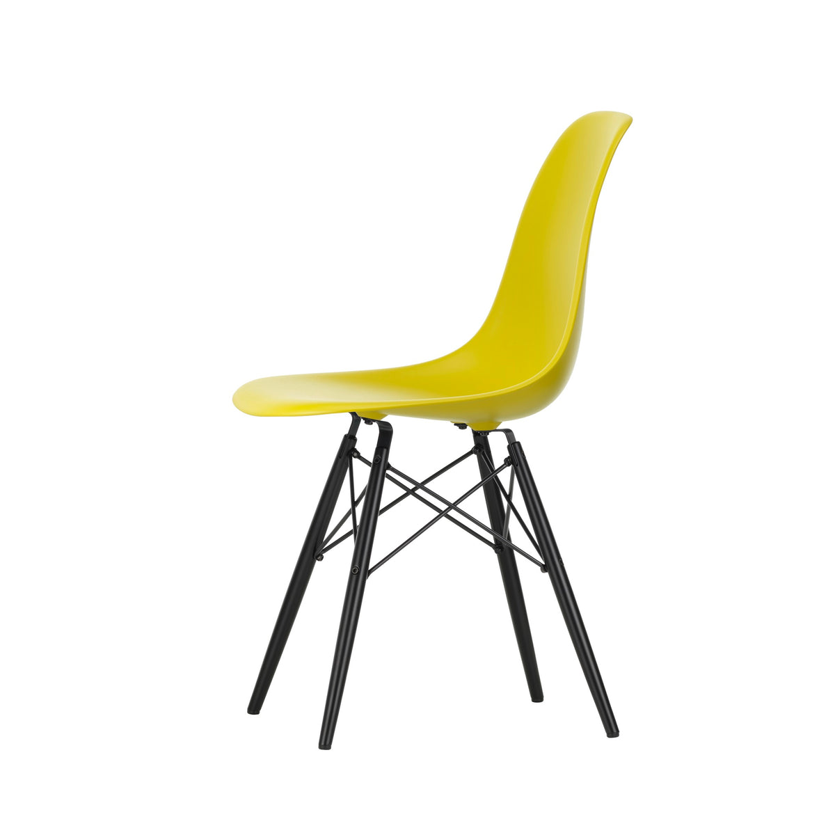 Vitra Eames Plastic Side Chair DSW RE Ahorn schwarz Kunststoff recycelt