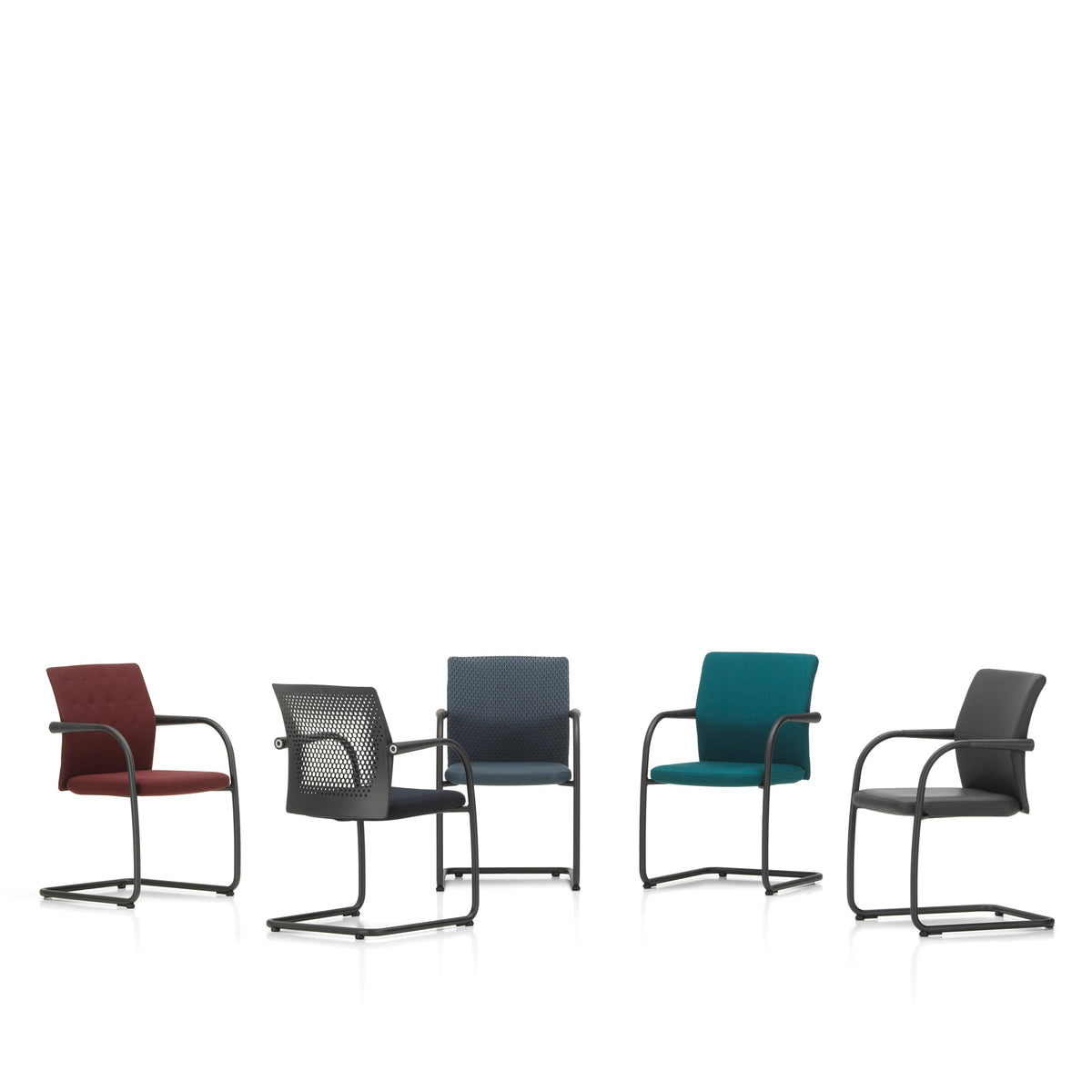 Vitra ID Visitor Soft Freischwinger Vollpolster Stoff / Leder stapelbar optional
