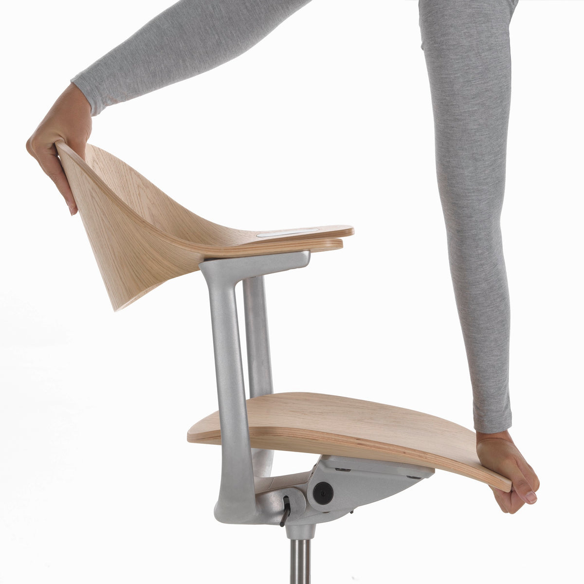 Vitra Mynt High Counterstuhl Plywood Sitz & Rücken Formsperrholz