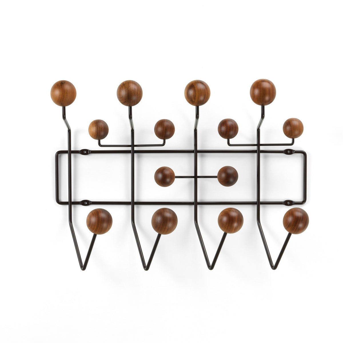 Vitra Eames Hang it all Wandgarderobe Nussbaum natur/schwarz