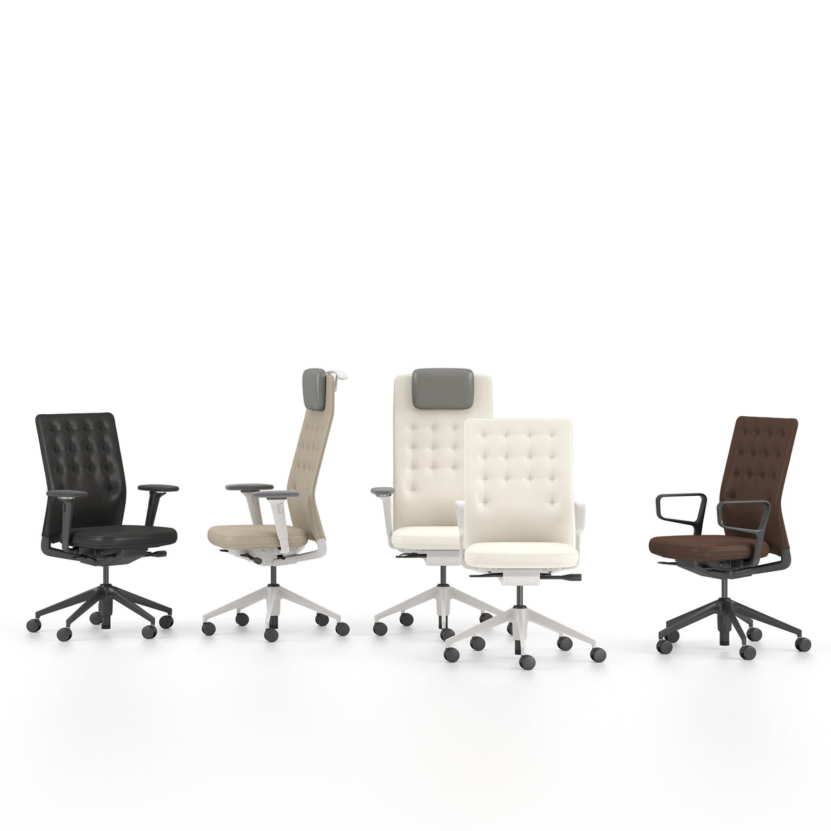 Vitra ID Trim L Bürostuhl hohe Rückenlehne mit Kopfstütze Bezug Plano