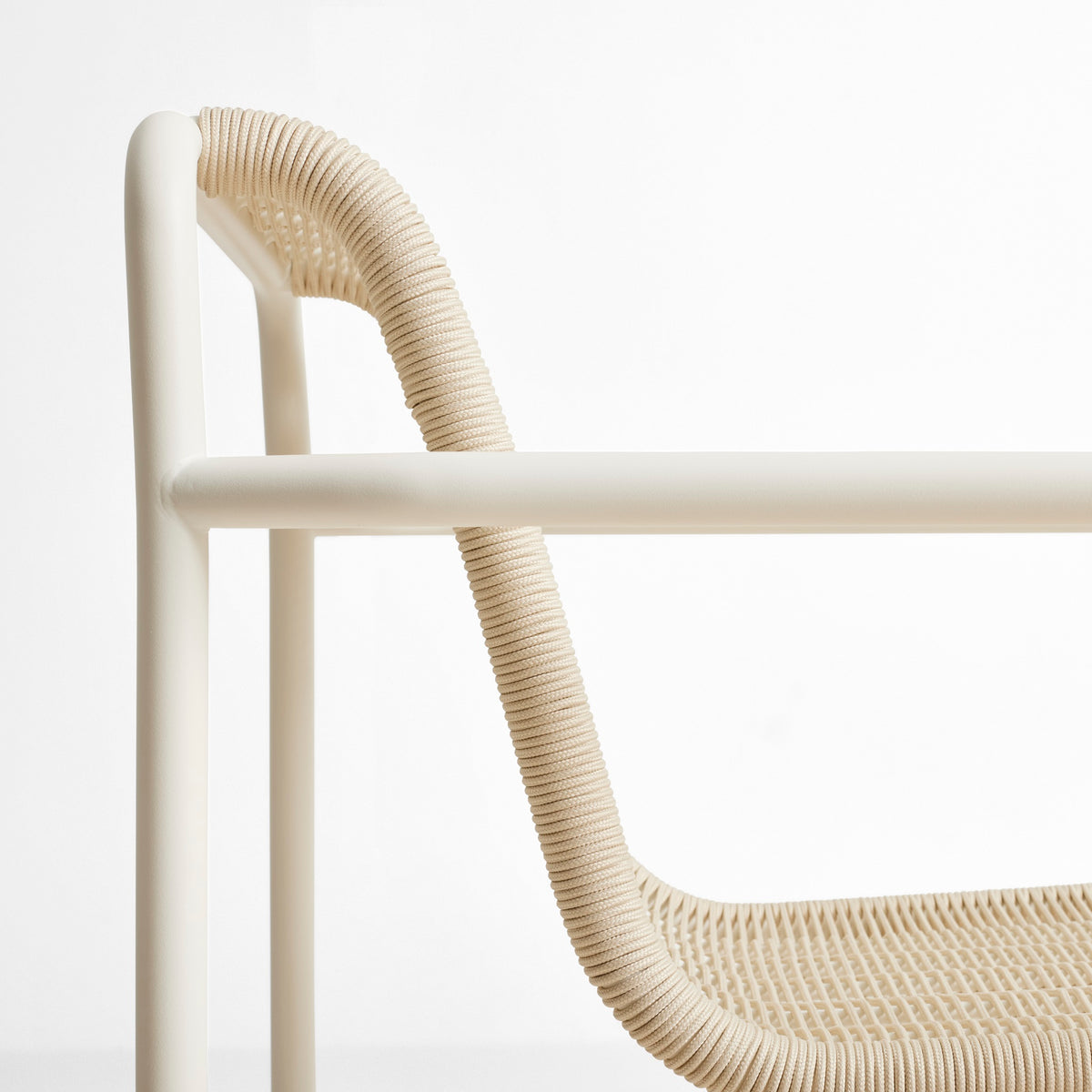 HAY Palissade Cord Lounge Chair Outdoor-Stuhl niedrig mit Armlehnen