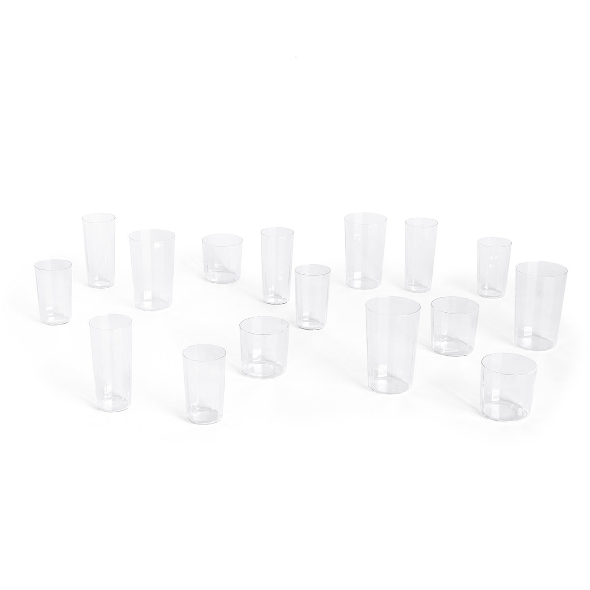 HAY Angle Glas clear Trinkglas M medium facettiert (4er-Set)