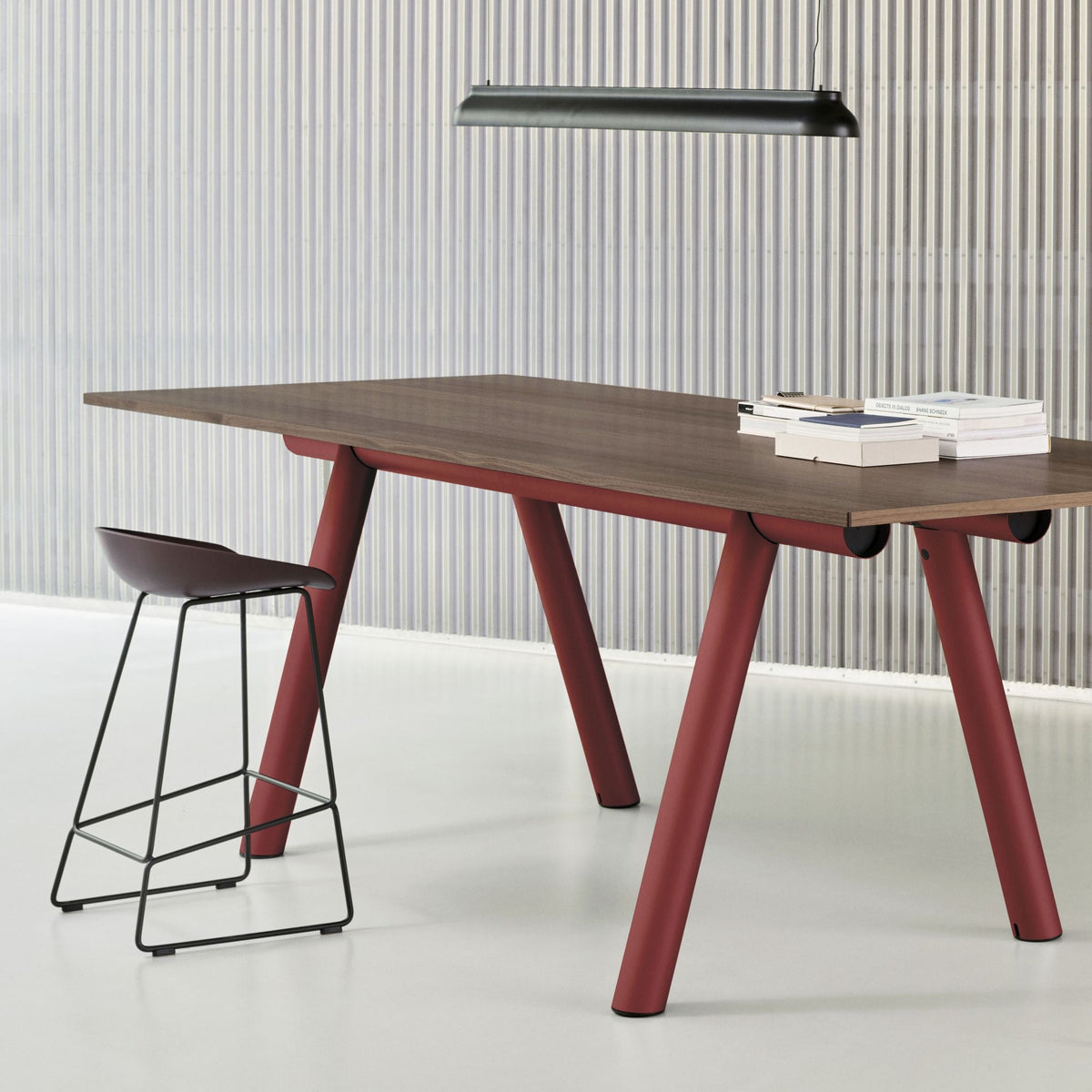 HAY About a Stool AAS 38 Barhocker Sitz Kunststoff recycelt Gestell Stahl