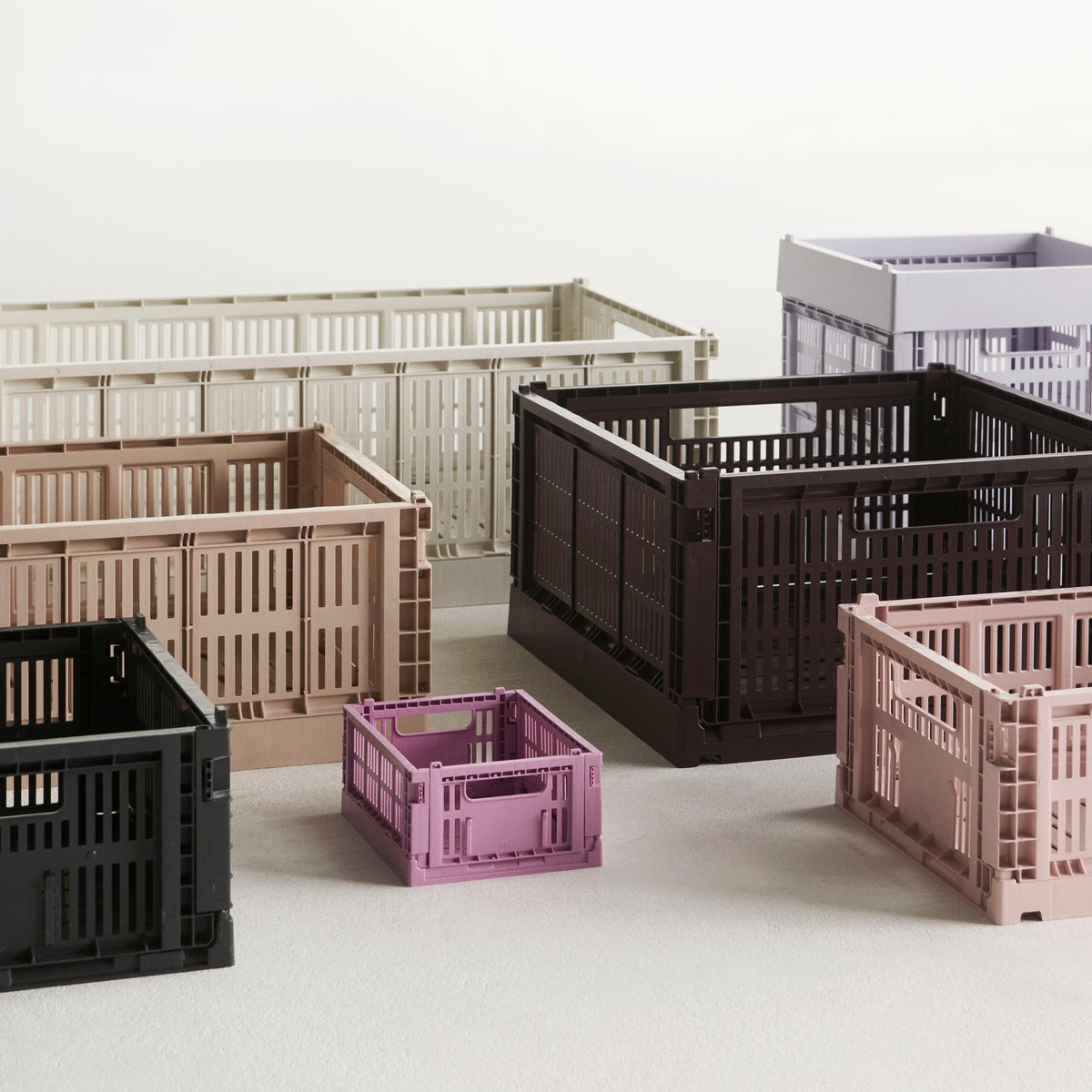 HAY Color Crate Korb Klapp-Box L large Kunststoff recycelt