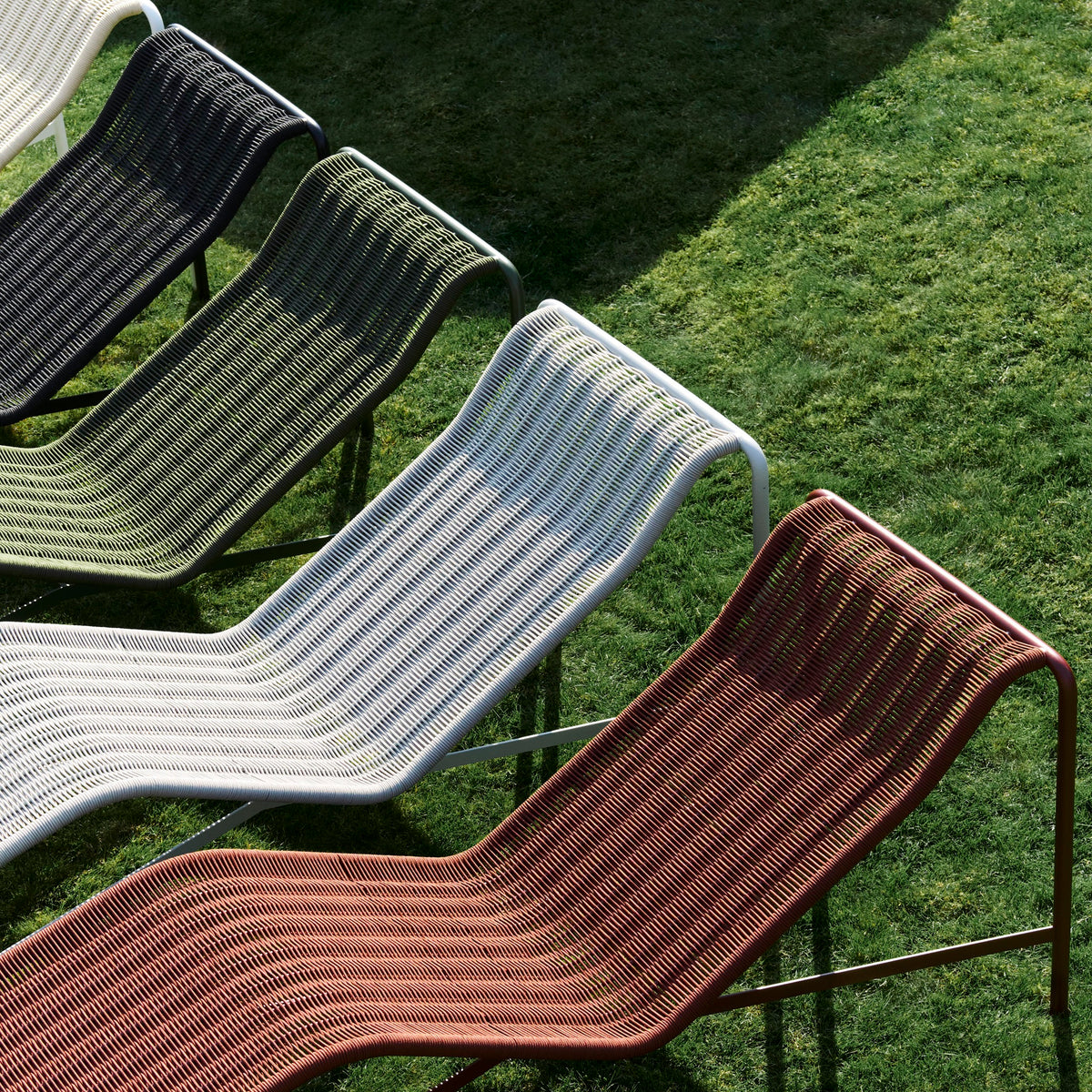 HAY Palissade Cord Chaise Longue Outdoor-Liege