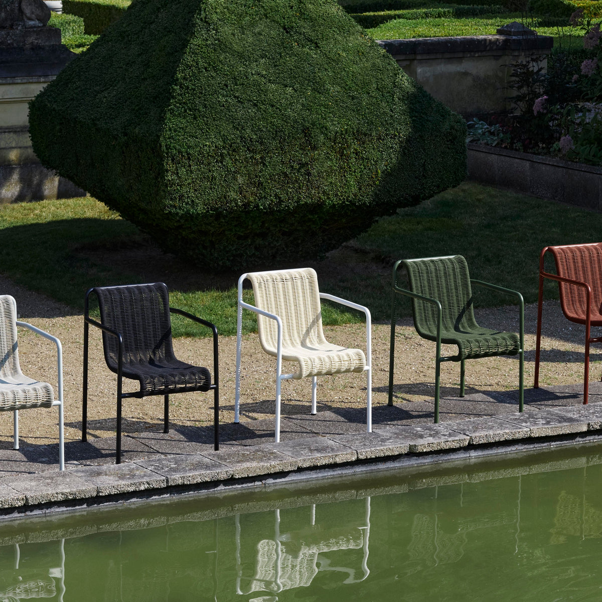 HAY Palissade Cord Dining Armchair Outdoor-Stuhl mit Armlehnen