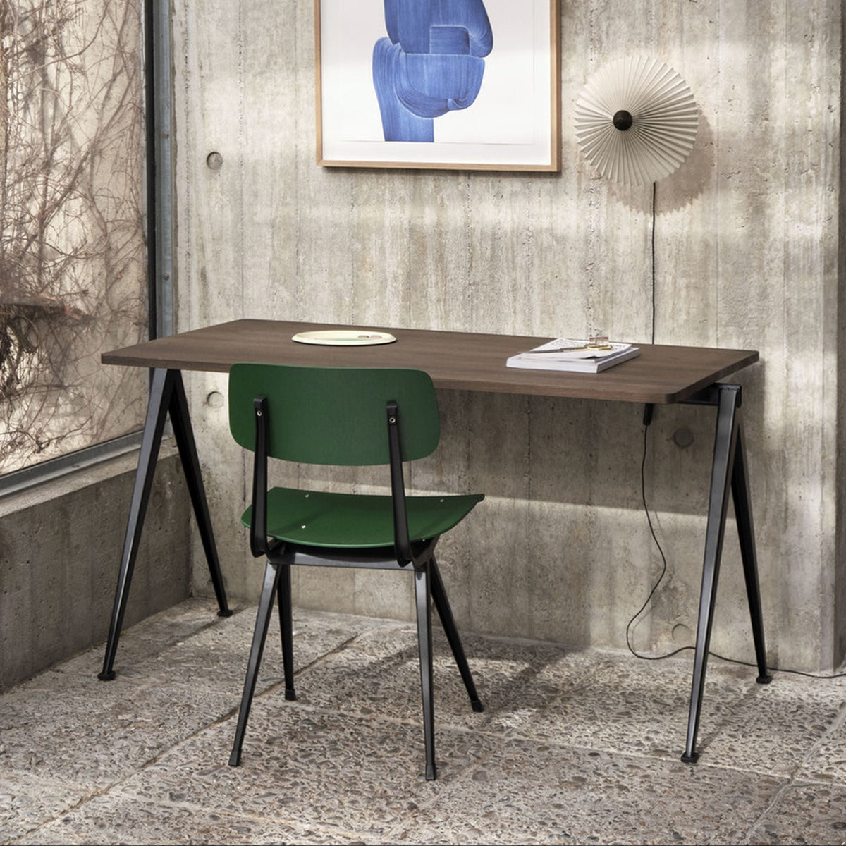 Hay Result Chair 4-Fuß-Stuhl Sitz & Rücken Sperrholz Eiche Stahlgestell