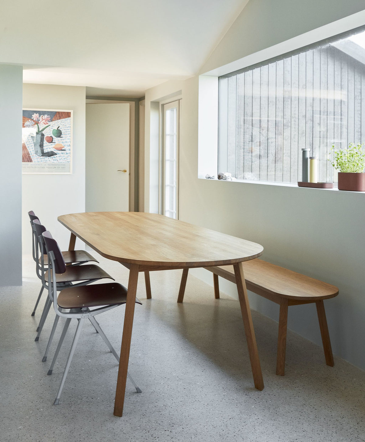Hay Result Chair 4-Fuß-Stuhl Sitz & Rücken Sperrholz Eiche Stahlgestell
