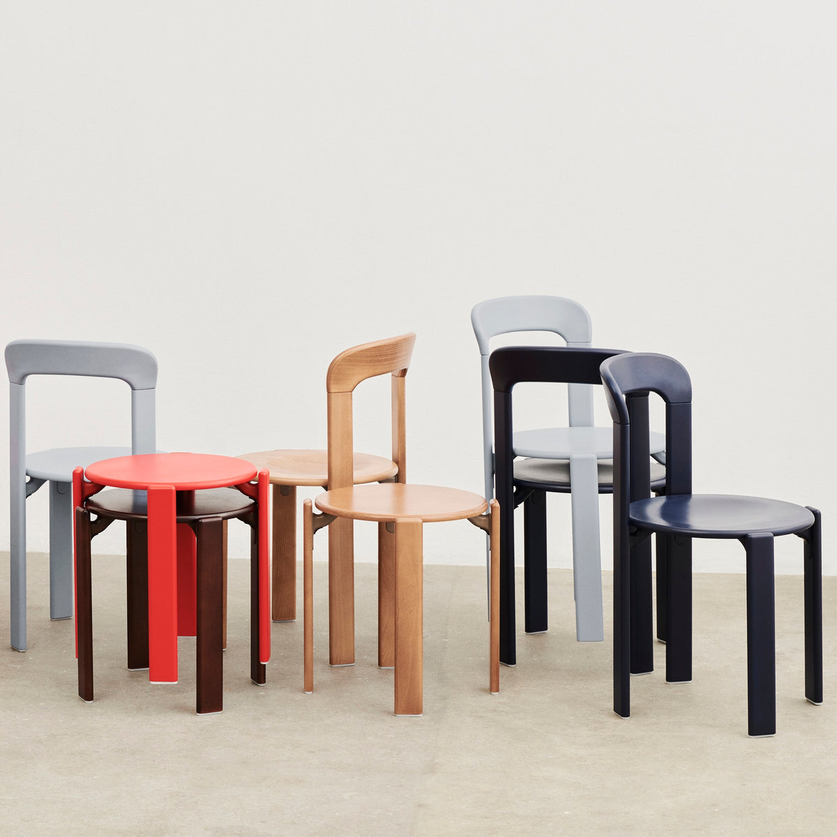 HAY Rey Chair Stuhl Buche stapelbar wasserbasiert lackiert