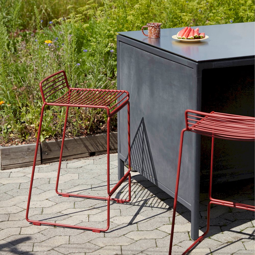 Hay Hee Bar Stool Barhocker Stahl In- & Outdoor 2er Set stapelbar