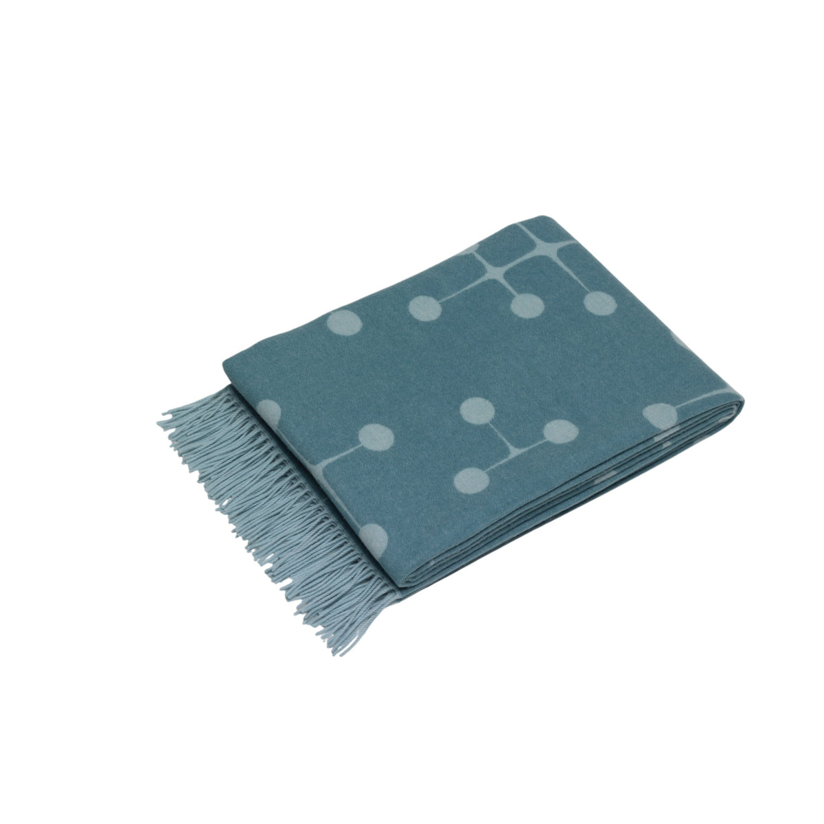 Vitra Eames Wool Blanket Dot Pattern Wolldecke hellblau blau gepunktet