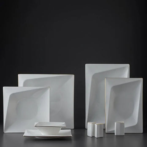 Jumbo Fold Gold 58-delig vierkant servies voor 12 personen