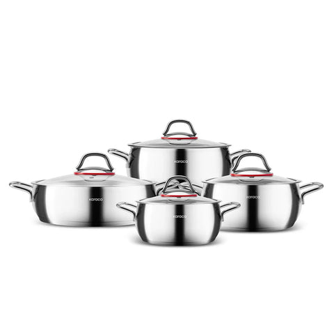 Karaca Emirgan Induction Steel Cookware Set, 8 Piece