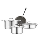 Karaca Ceramica Steel 3-Ply Stainless Steel Cookware Set  