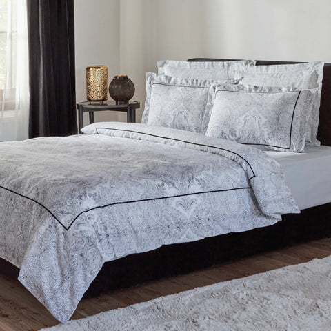 Karaca Artco Satin Duvet Cover Set, Double, Black