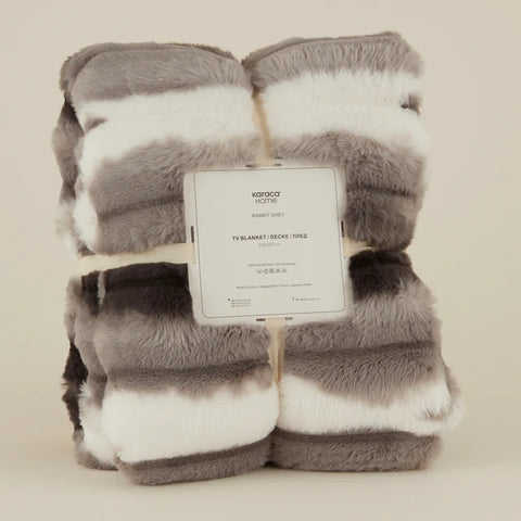 Karaca Rabbit Grijze Sherpa Deken 130x150