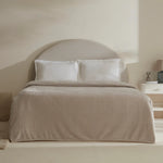 Karaca Leaves Grey Double Bed Blanket 200x220  