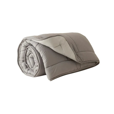 Karaca Home Double Face Dekbedovertrek, 155x220 cm, Antraciet-Grijs