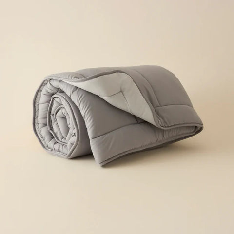 Karaca Home Double Face Dekbedovertrek, 155x220 cm, Antraciet-Grijs