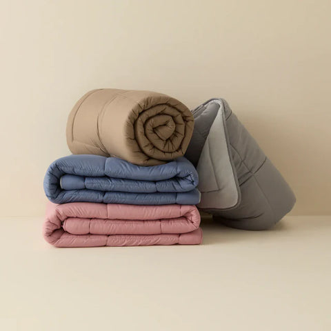 Karaca Home Double Face Dekbedovertrek, 200x200 cm, Beige-Mokka