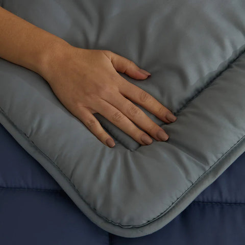 Karaca Double Face Dekbed Blauw-Munt 135x200