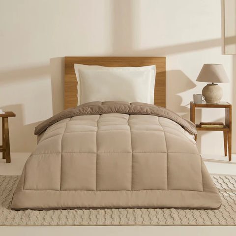 Karaca Double Face Dekbed Beige-Mokka 155x220
