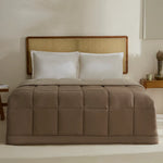 Karaca Home Double Face Dekbedovertrek, 200x200 cm, Beige-Mokka