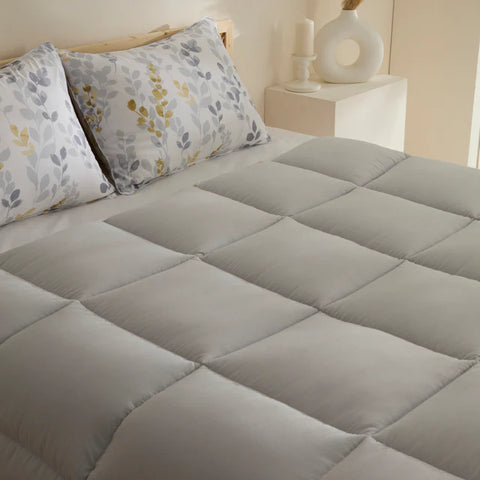 Karaca Leaf Grijs Tweepersoons Dekbedovertrekset 200x200+2x50x70