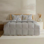 Karaca Leaf Gray Double Comforter Set 200x200+2x50x70
 