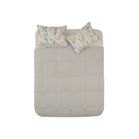 Karaca Leaf Gray Double Comforter Set 200x200+2x50x70
 