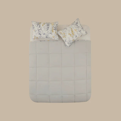 Karaca Leaf Gray Double Comforter Set 200x200+2x50x70
 
