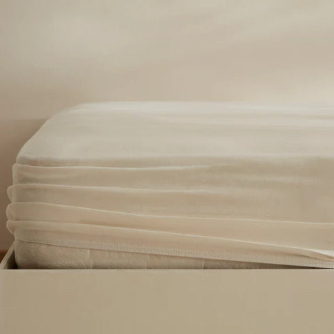 Karaca Home Jersey Hoeslaken, 180x200+30 cm, Crème