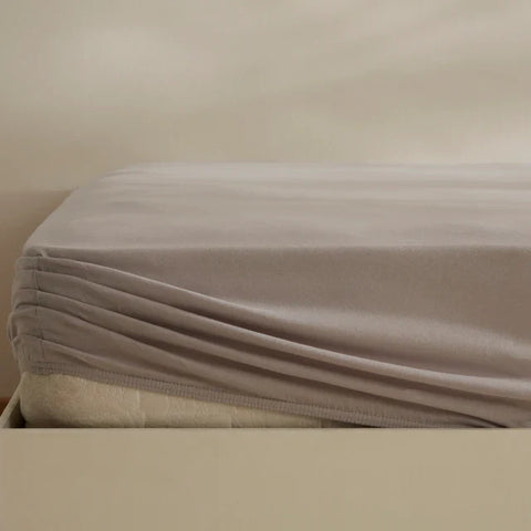 Karaca Home Jersey Fitted Sheet, 150x200+30 cm, Grijs