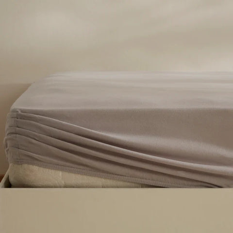 Karaca Home Jersey Hoeslaken, 200x200+30 cm, Grijs