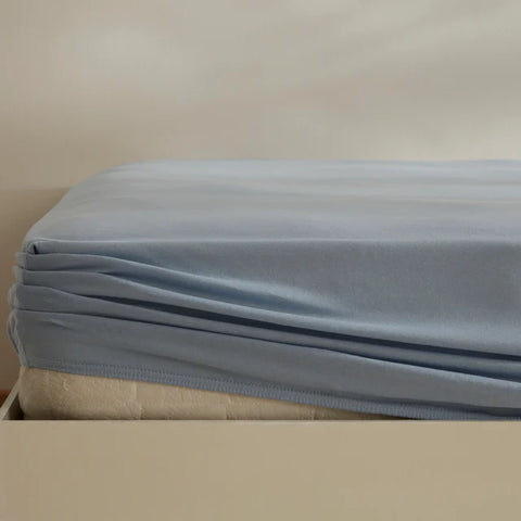 Karaca Home Jersey Hoeslaken, 200x200+30cm, Blauw