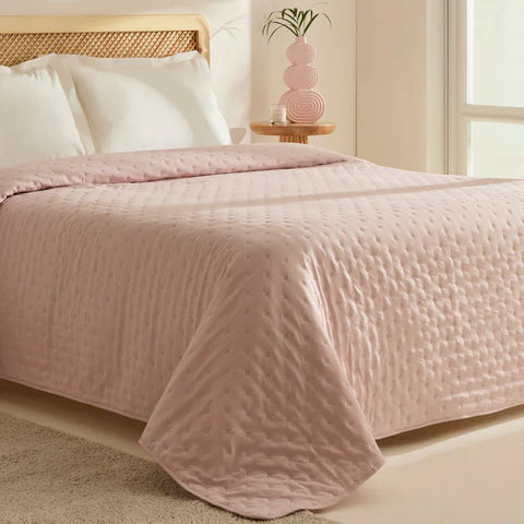 Karaca Home Breezy Sprei, Eenpersoons, Poederroze