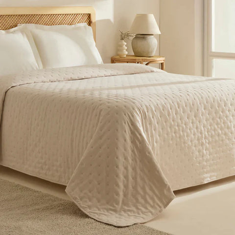 Karaca Home Breezy Sprei, Eenpersoons, Beige