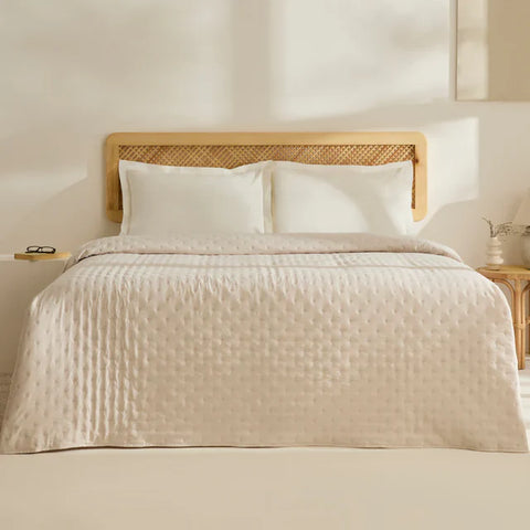 Karaca Home Breezy Sprei, Eenpersoons, Beige