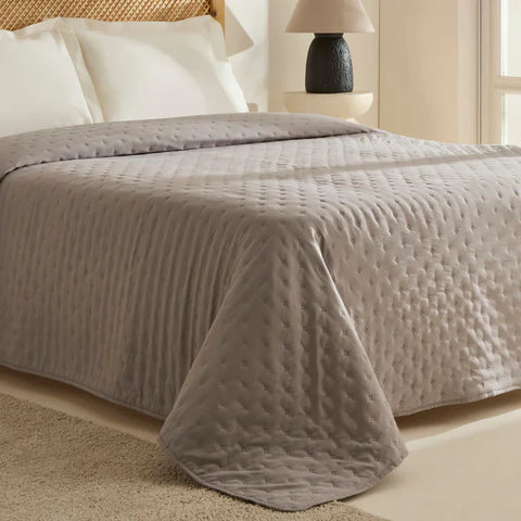 Karaca Home Breezy Sprei, Eenpersoons, Grijs