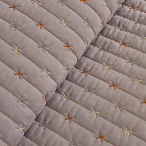 Margot Bedspread Set Grey 230x240cm + 2(50x70) cm