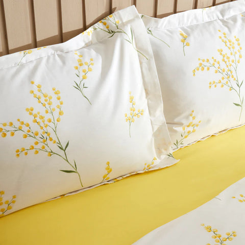 Karaca Loretta 100% Katoen Tweepersoons Bedlinnen Set, Geel