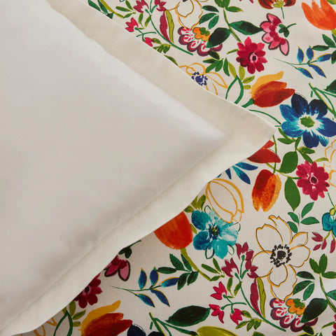 Karaca Parlin Ranforce Duvet Cover Set, Single, Fuchsia