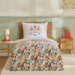 Karaca Parlin Ranforce Duvet Cover Set, Single, Fuchsia