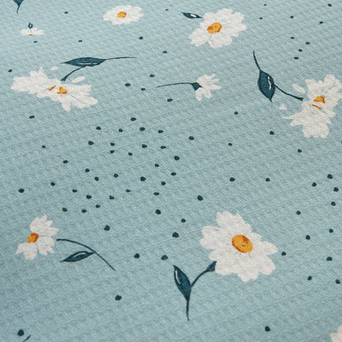 Karaca Daisy 100% Katoenen Eenpersoons Pique Set, Mint